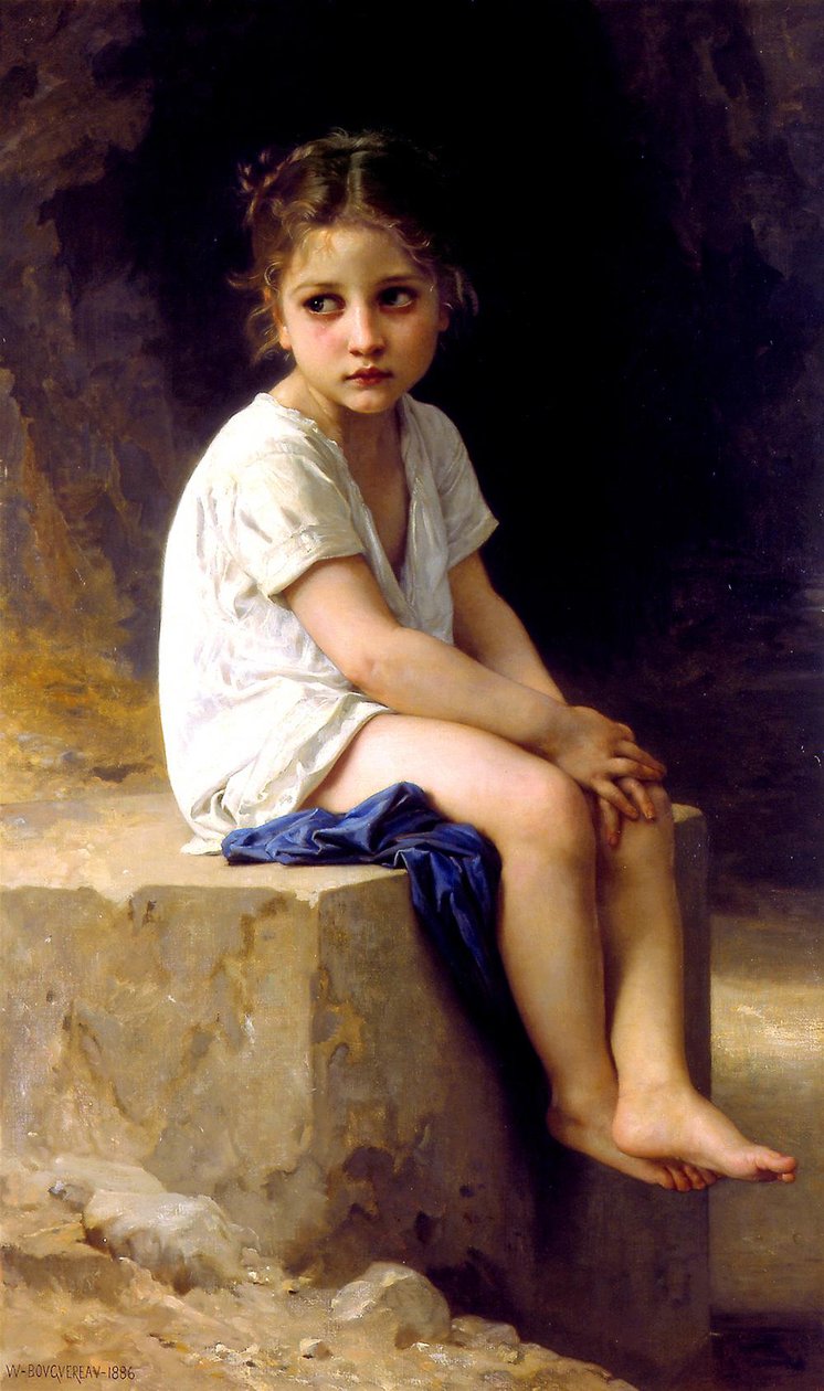 Ved foden af klippen af William Adolphe Bouguereau