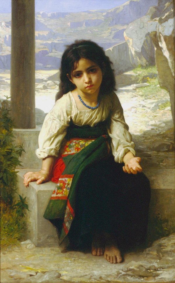 Den lille tigger (1880) af William Adolphe Bouguereau