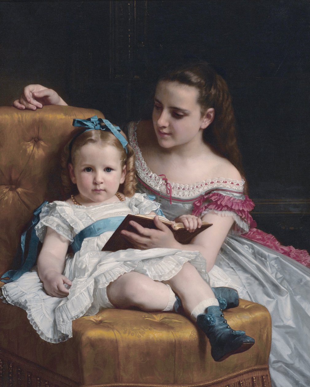 Portræt af Eva og Frances Johnston af William Adolphe Bouguereau