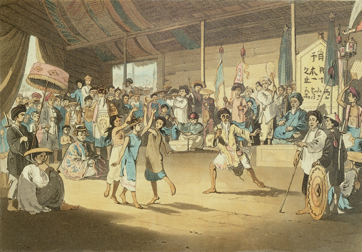 Scene i en Cochin-kinesisk opera, plade 13 fra 