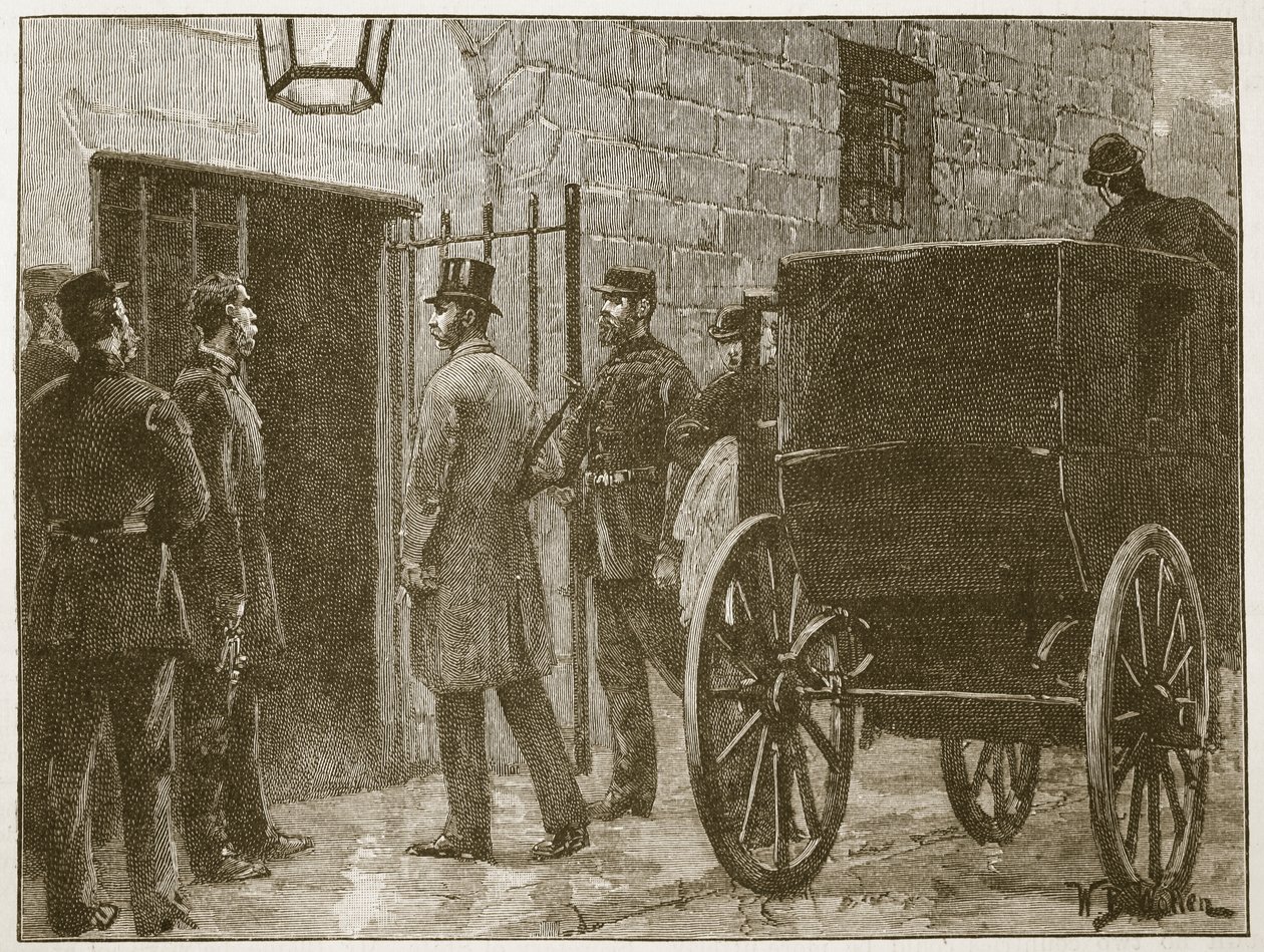 Ankomst af hr. Parnell til Kilmainham fængsel, illustration fra 