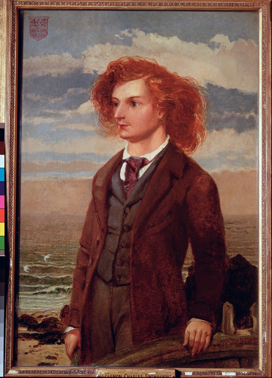 Portræt af Algernon Charles Swinburne (1837-1909) af William Bell Scott