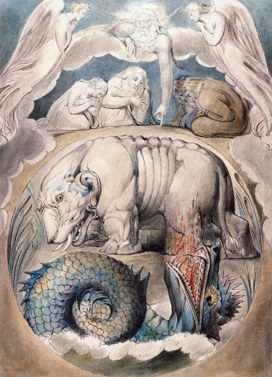 Behemoth og Leviathan af William Blake