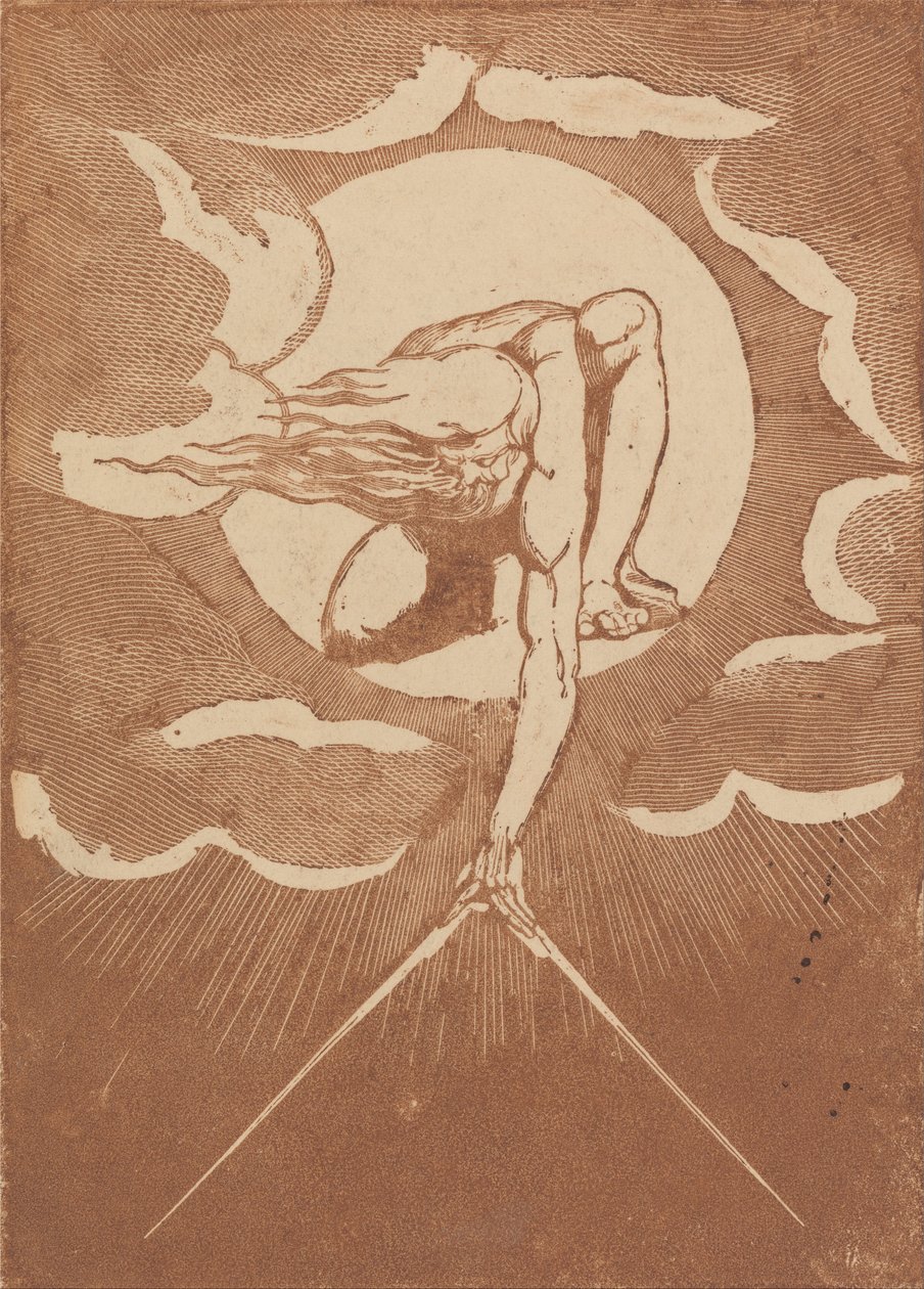 Europa. En profeti, frontispiece -bevisindtryk af William Blake