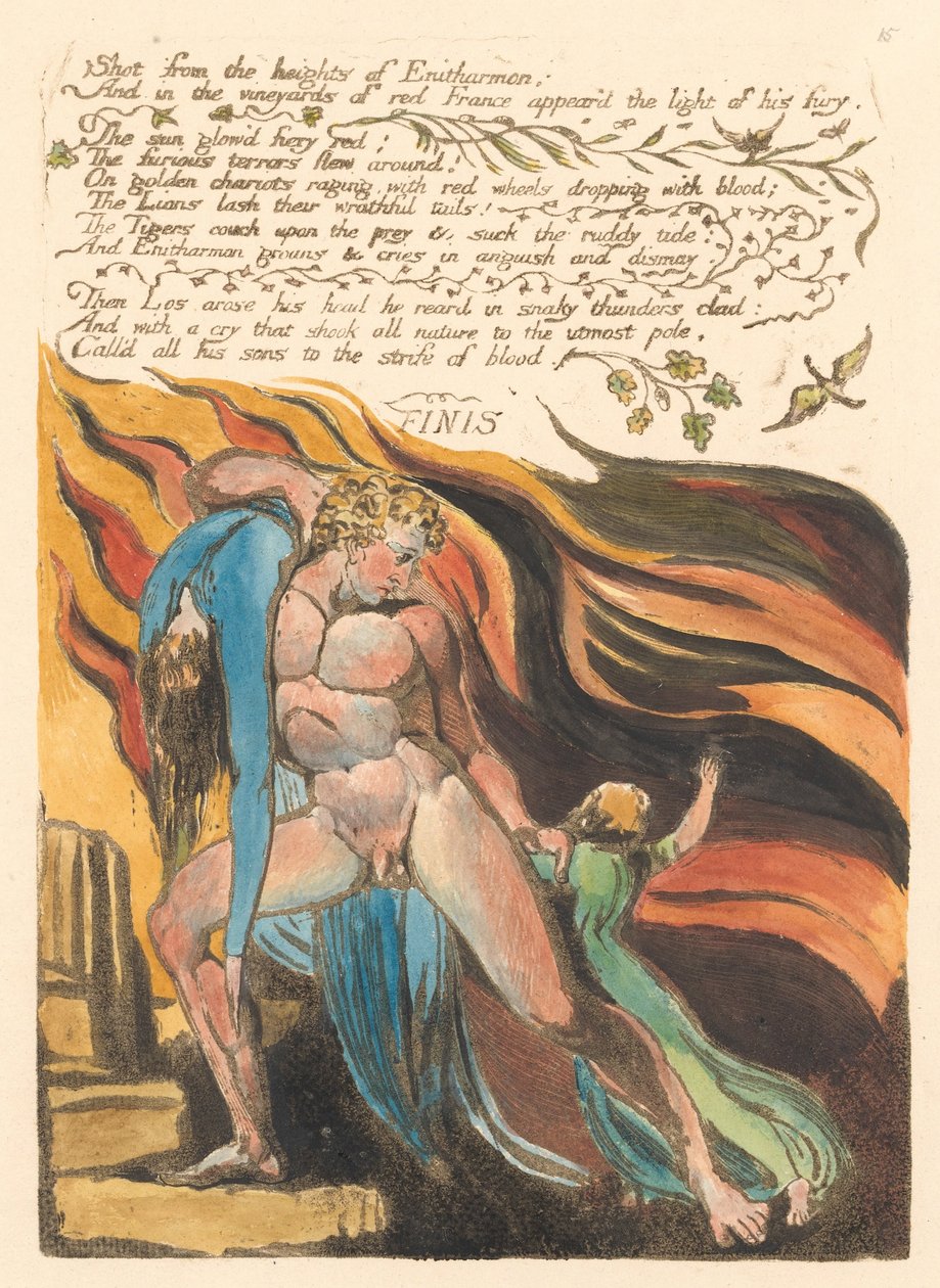 Europa. En profeti, plade 17, skudt fra højderne. . . . (Bentley 18) af William Blake