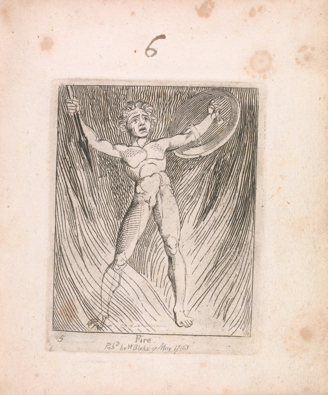 For børn. Paradisets porte, Plade 7, Ild af William Blake