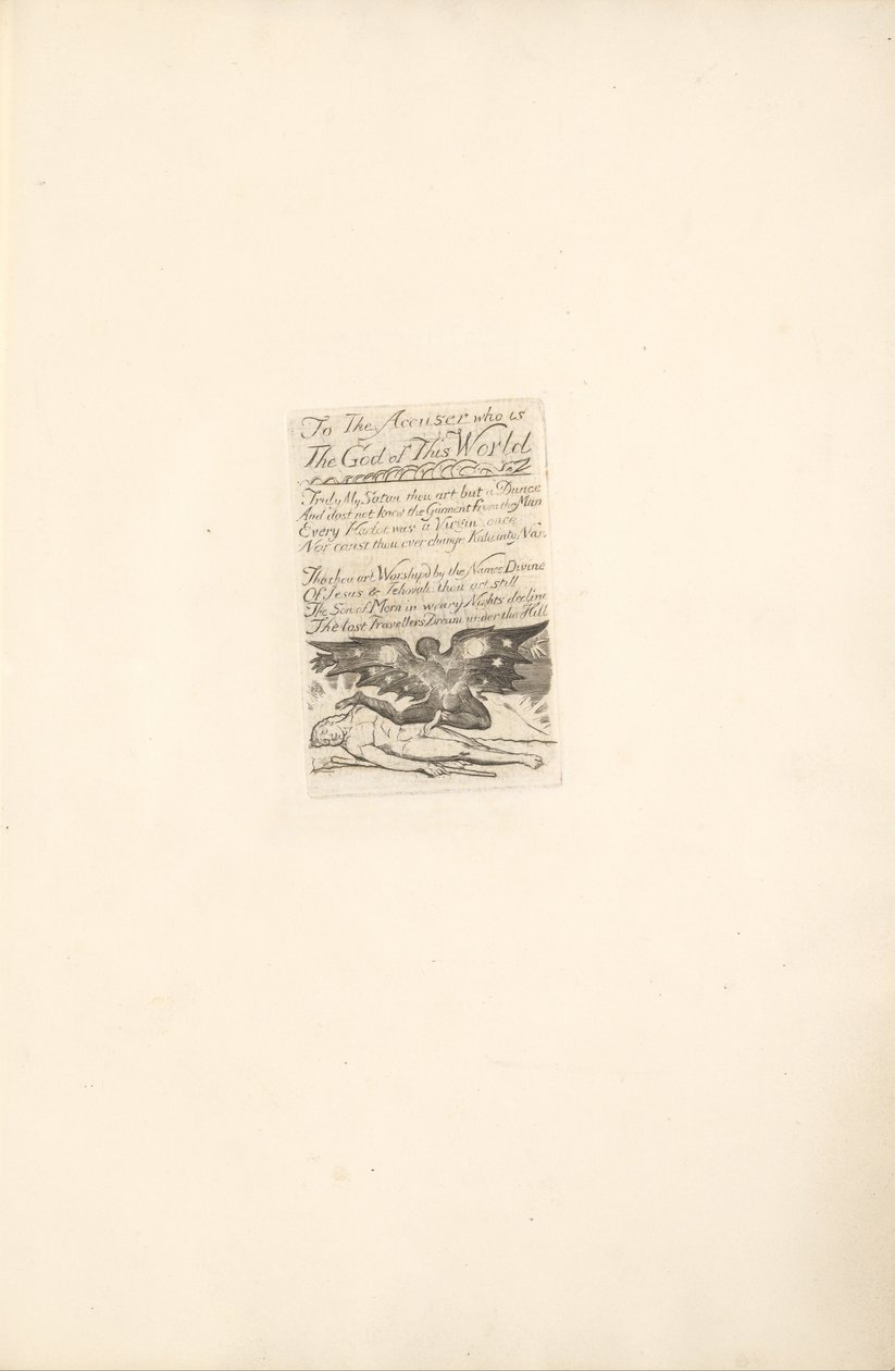 For kønnene- Paradisets porte, plade 19, til anklageren. . . . (Bentley 21) af William Blake