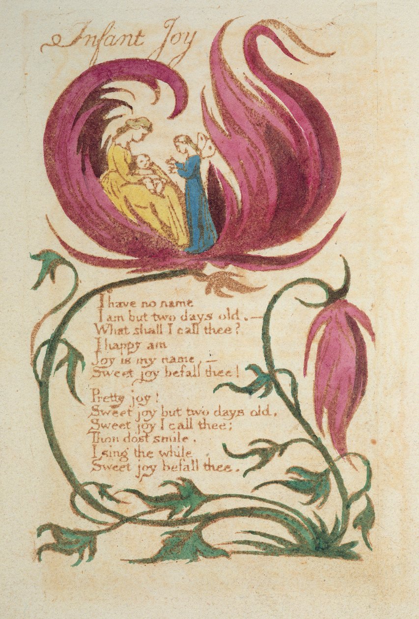 Infant Joy, fra Songs of Innocence, udgivet 1789 af William Blake