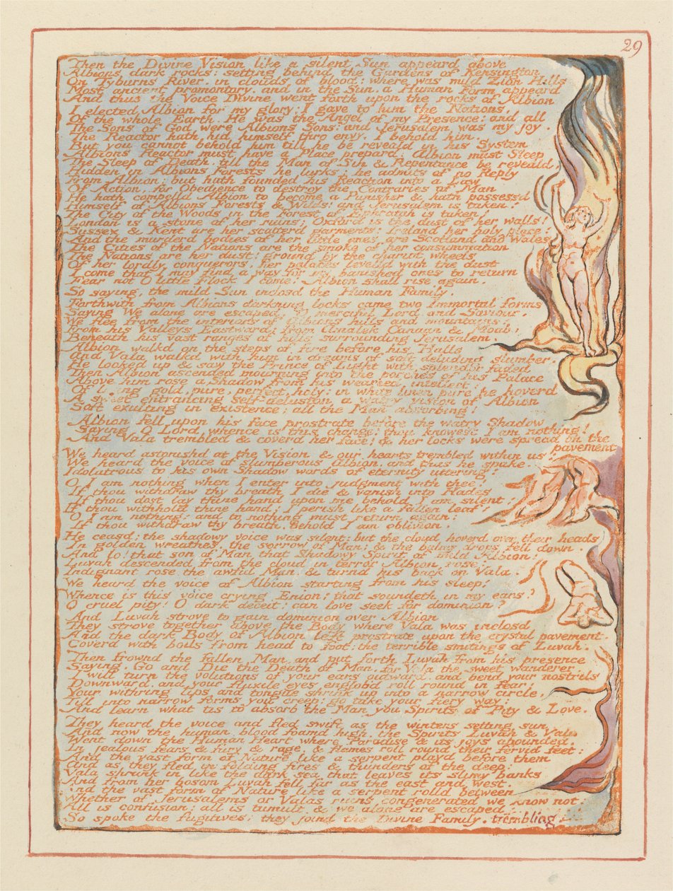 Jerusalem, plade 29, derefter det guddommelige syn .... af William Blake