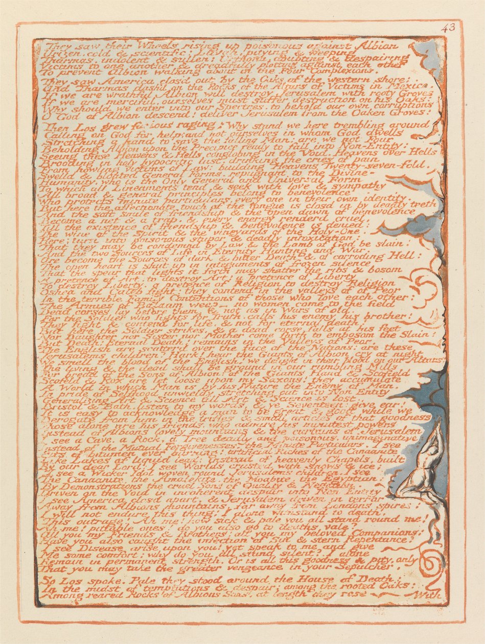 Jerusalem, plade 43, af William Blake