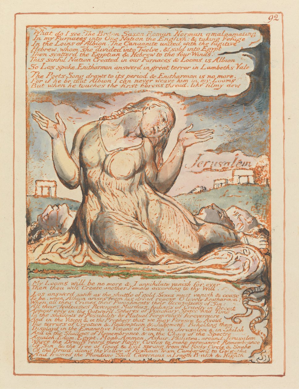 Jerusalem, plade 92, hvad kan jeg se! .... af William Blake