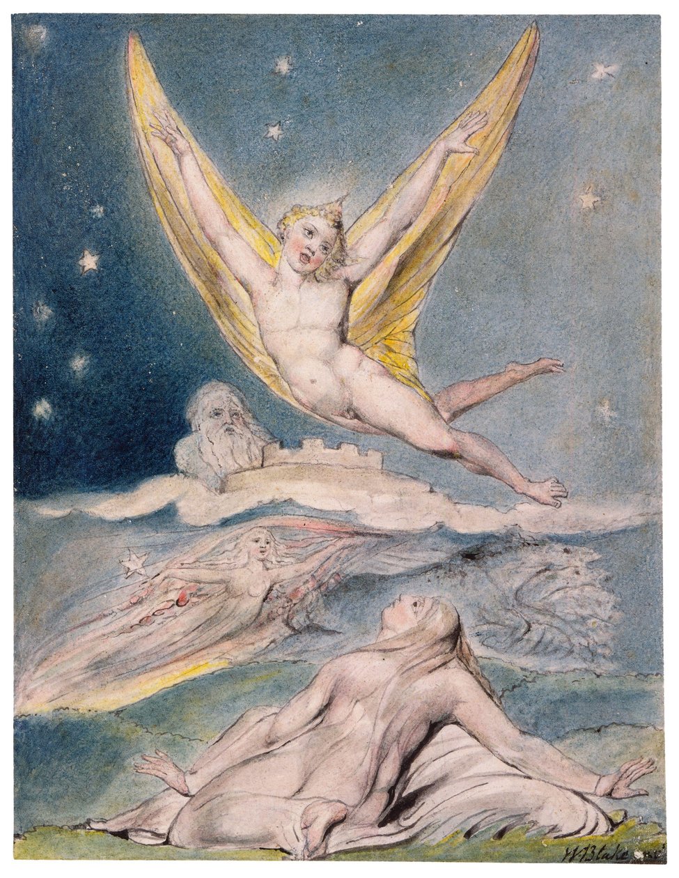 Nat skræmt af lærken af William Blake