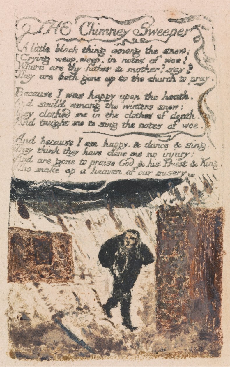 Sange om uskyld og erfaring, plade 45, skorstensfejeren (Bentley 37) af William Blake
