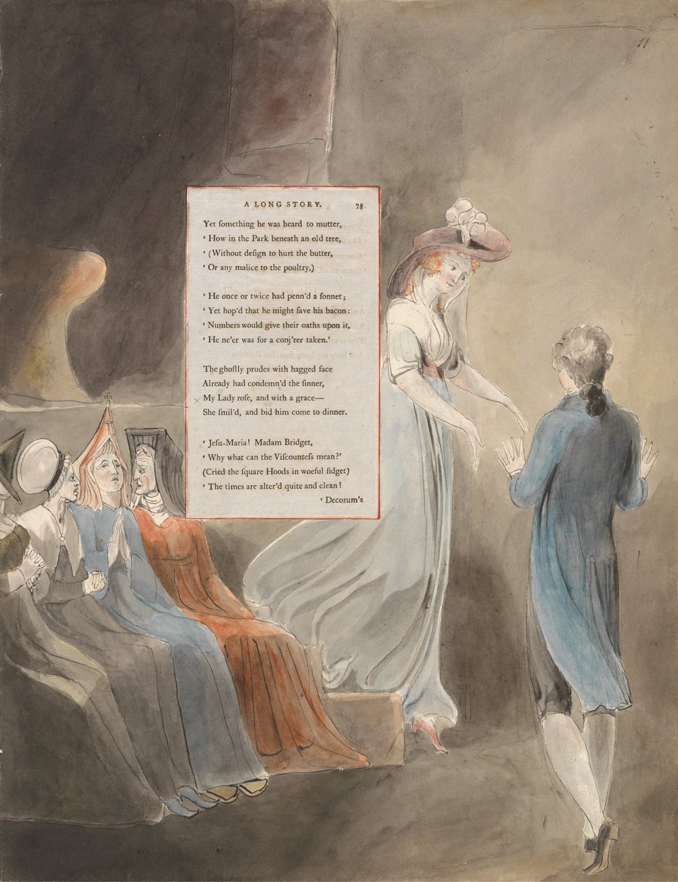 Thomas Greys digte, Design 33, A Long Story. af William Blake