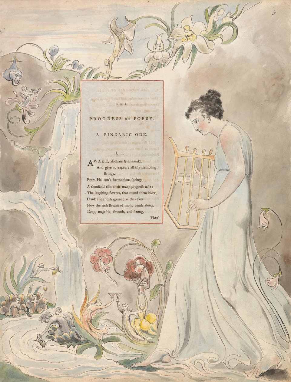 Thomas Greys digte, Design 43, Poesys fremgang. af William Blake