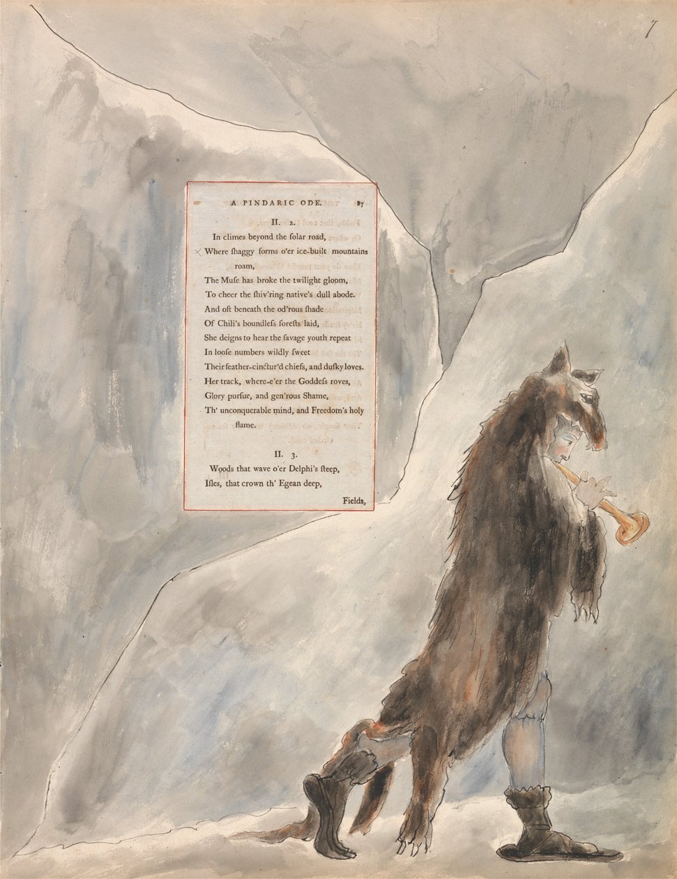 Thomas Greys digte, Design 47, Poesys fremgang. af William Blake