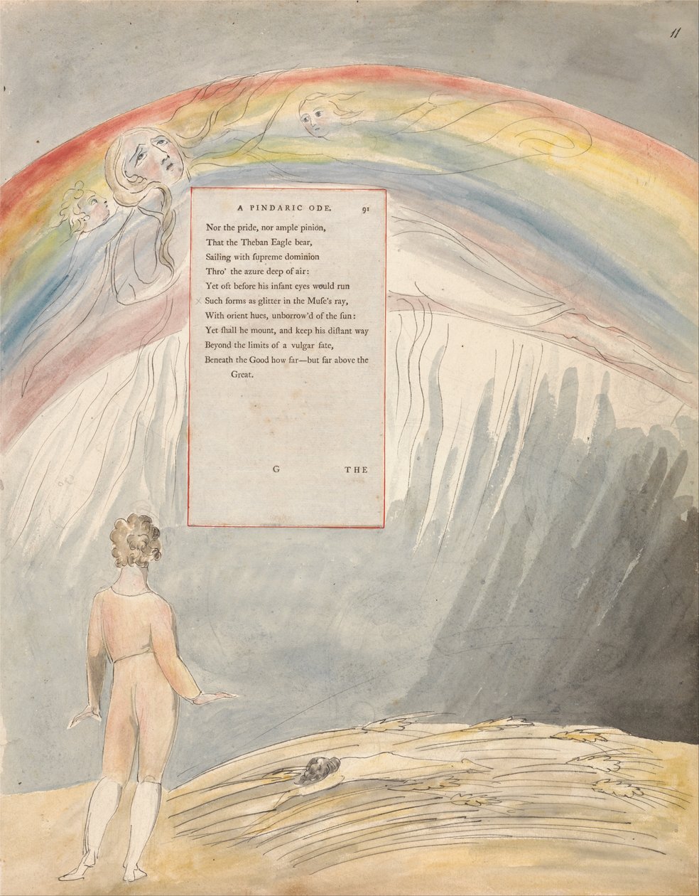 Thomas Greys digte, Design 51, Poesys fremgang. af William Blake
