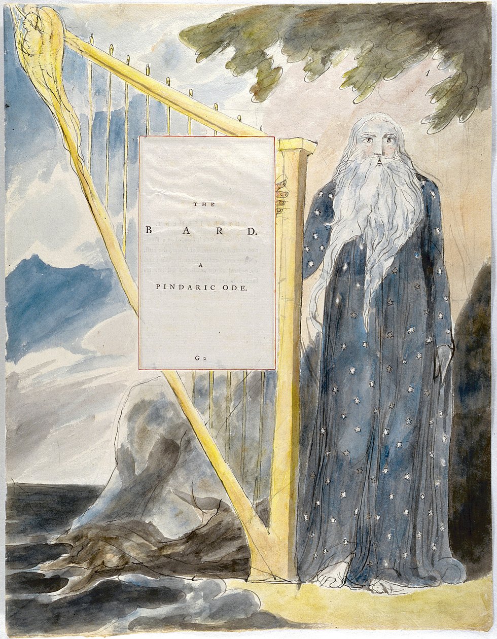 Thomas Greys digte, Design 53 The Bard 01 af William Blake