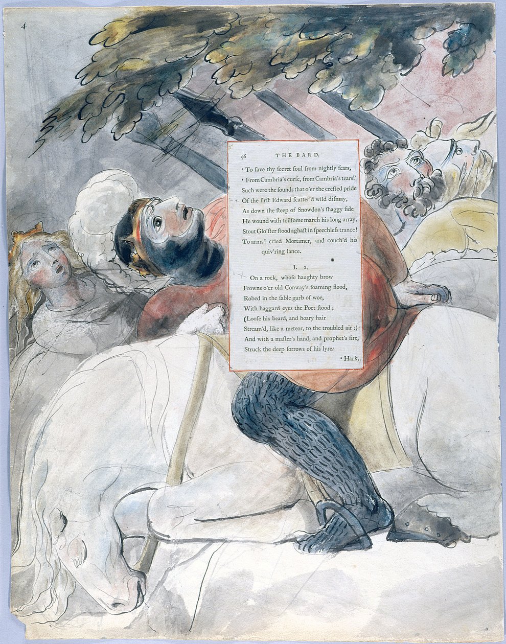 Thomas Greys digte, Design 56 The Bard 04 af William Blake
