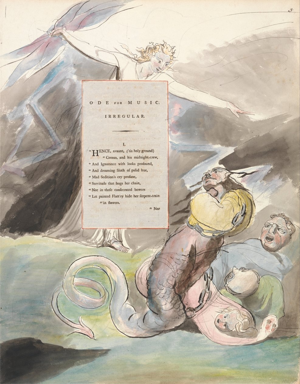 The Gray of Thomas Gray, Design 95, Ode for Music. af William Blake