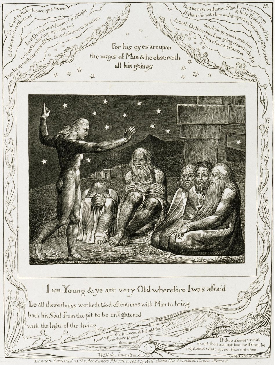Talen fra Elihu af William Blake