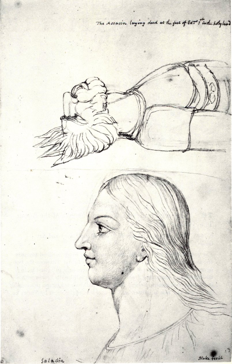William Blake, visionære chefer for Saladin og snigmorder af William Blake