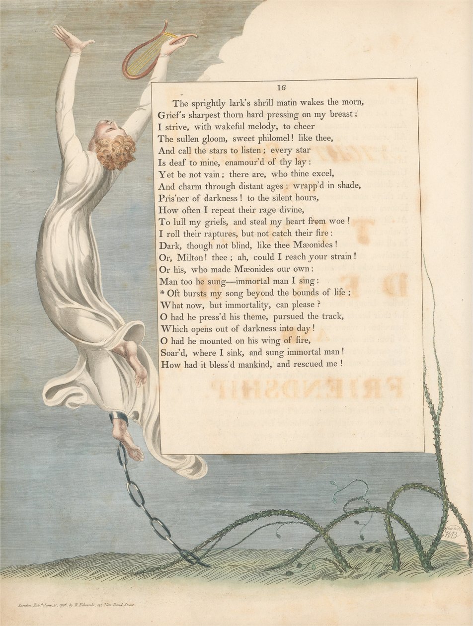 Youngs Night Thoughts, side 16, Ofte brager min sang ud over livets grænser af William Blake