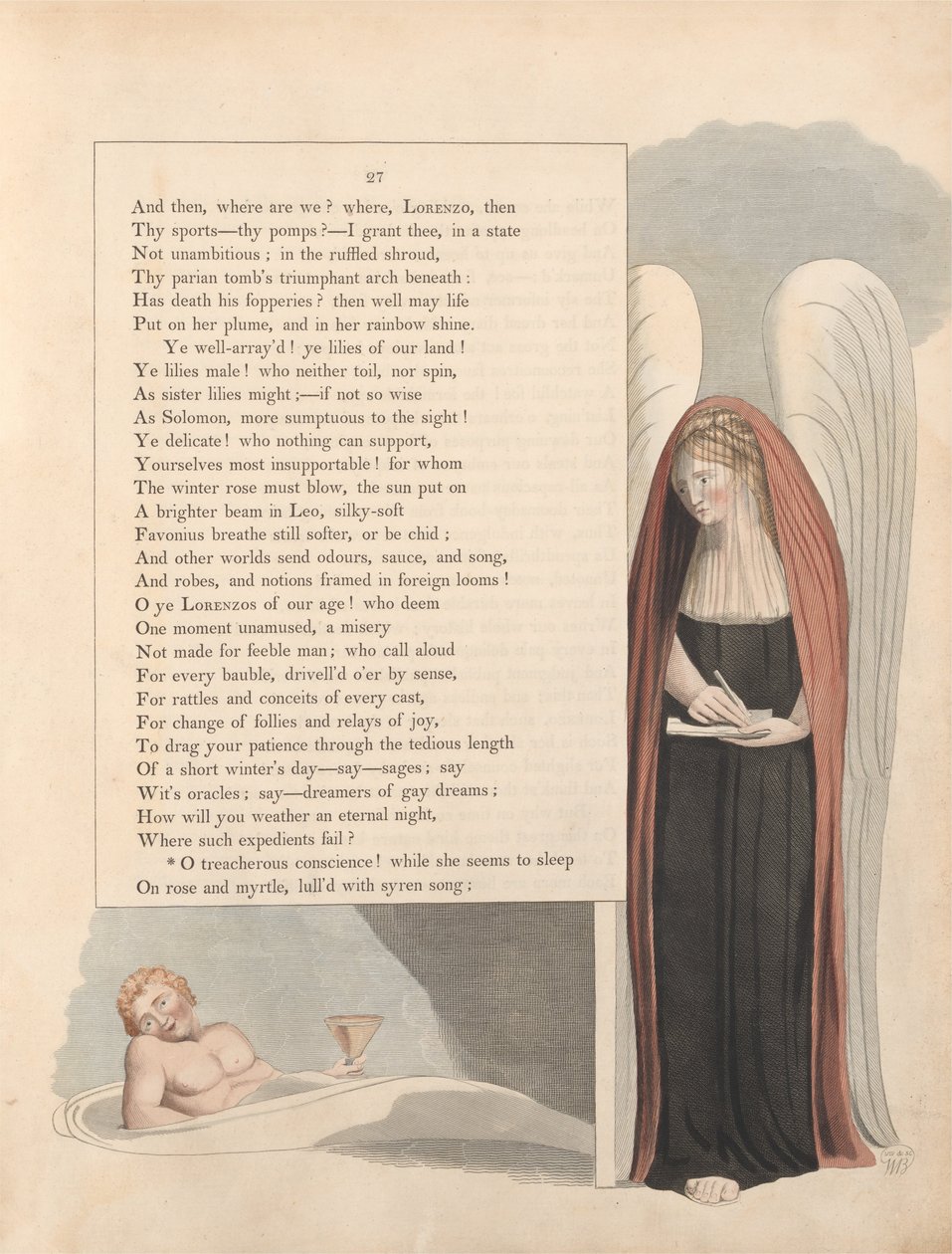 Unge natttanker, side 27, om forræderisk samvittighed! af William Blake
