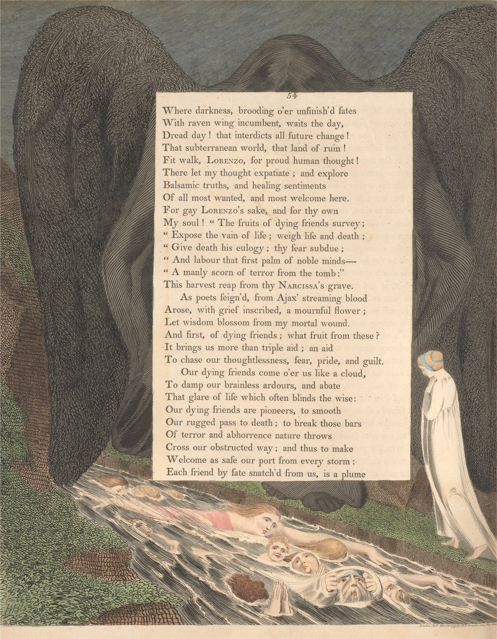 Youngs Night Tanker, Side 54, Dødens dal! Den Hushd Cimmerian Vale af William Blake
