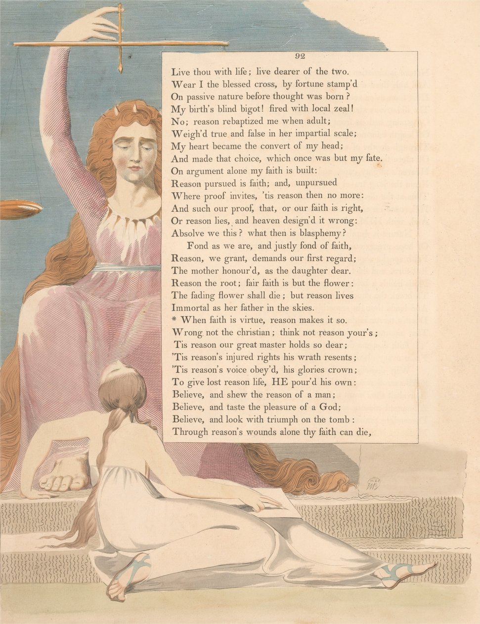 Youngs Night Tanker, Side 92, Når tro er dyd, gør fornuften det sådan af William Blake