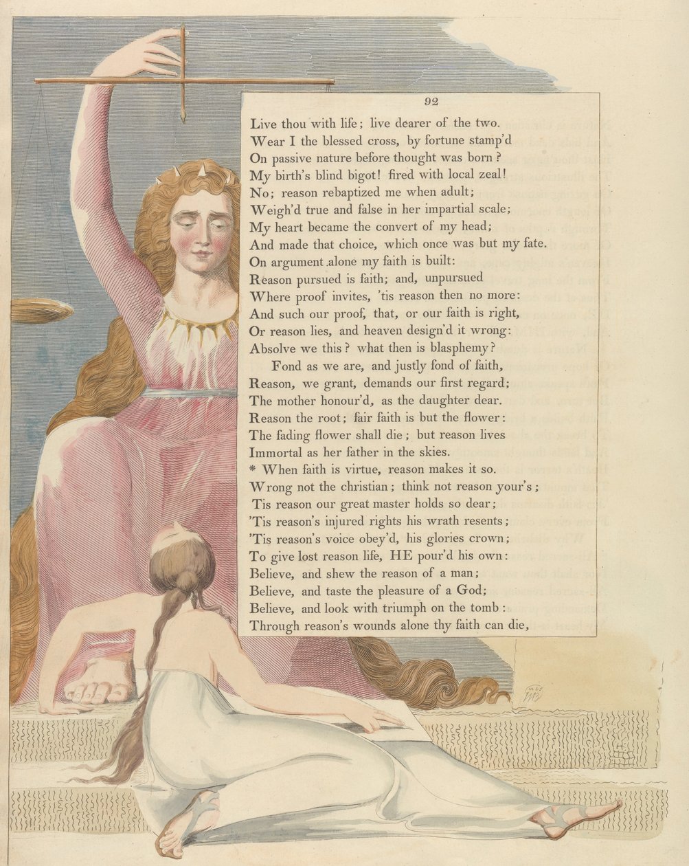 Youngs Night Tanker, Side 92, Når tro er dyd, gør fornuften det sådan af William Blake