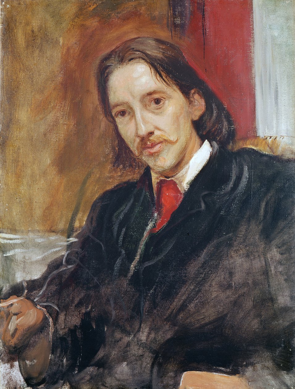 Portræt af Robert Louis Stevenson (1850-1894) 1886 af William Blake Richmond