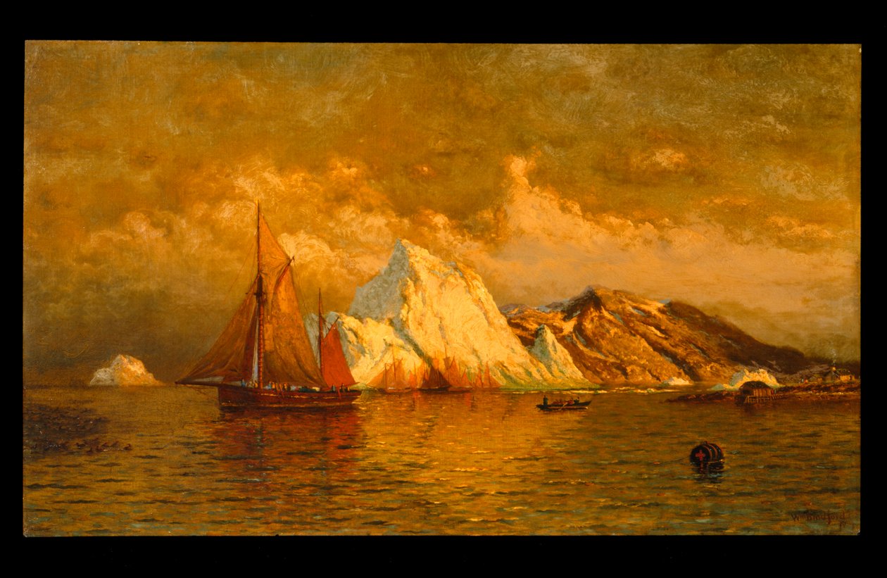 Tæt på midnat, Labrador, ca. 1880 af William Bradford