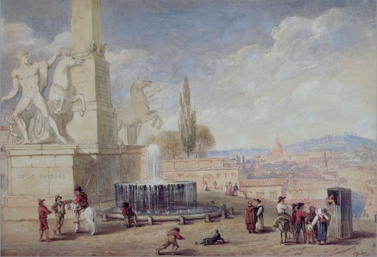 Monte Cavallo, Rom af William Brockedon