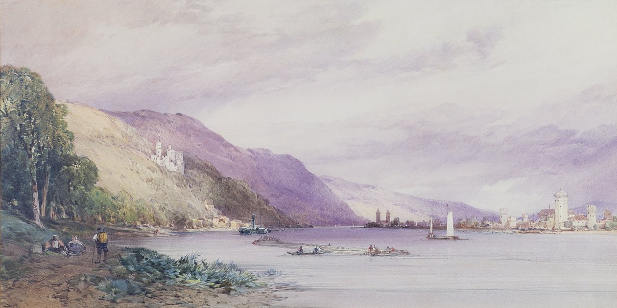 Ved Rhinen, 1861 af William Callow