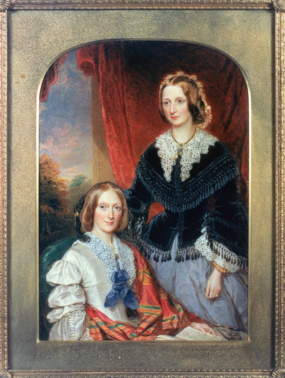 L til R Helen Shelley (1799-1885) og Margaret Shelley (1801-87) af William Charles Ross