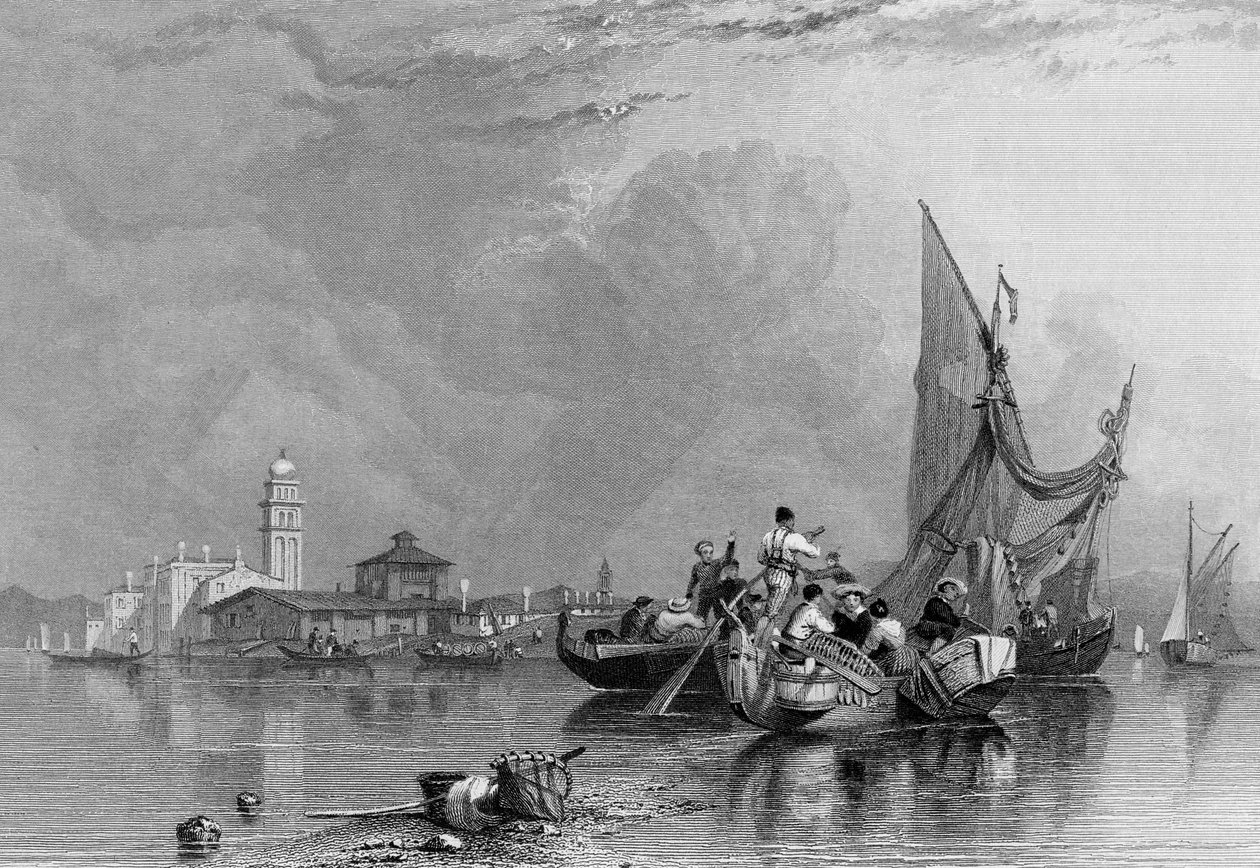 Murano, graveret af Robert Wallis, 1836 af Clarkson Frederick Stanfield