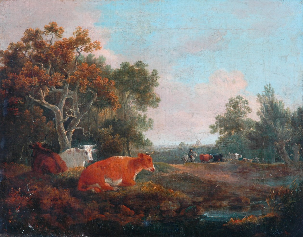 Landskab med kvæg af William Collins