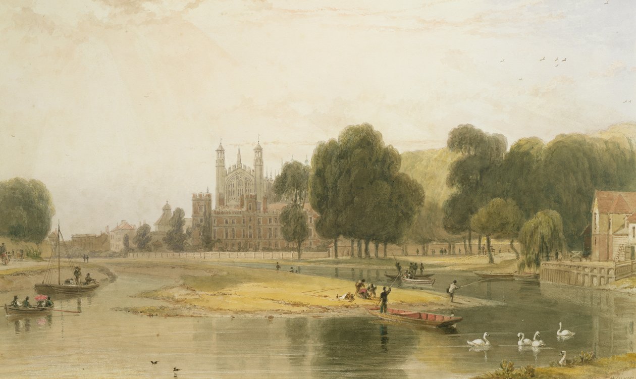 Eton College, 1827 af William Daniell