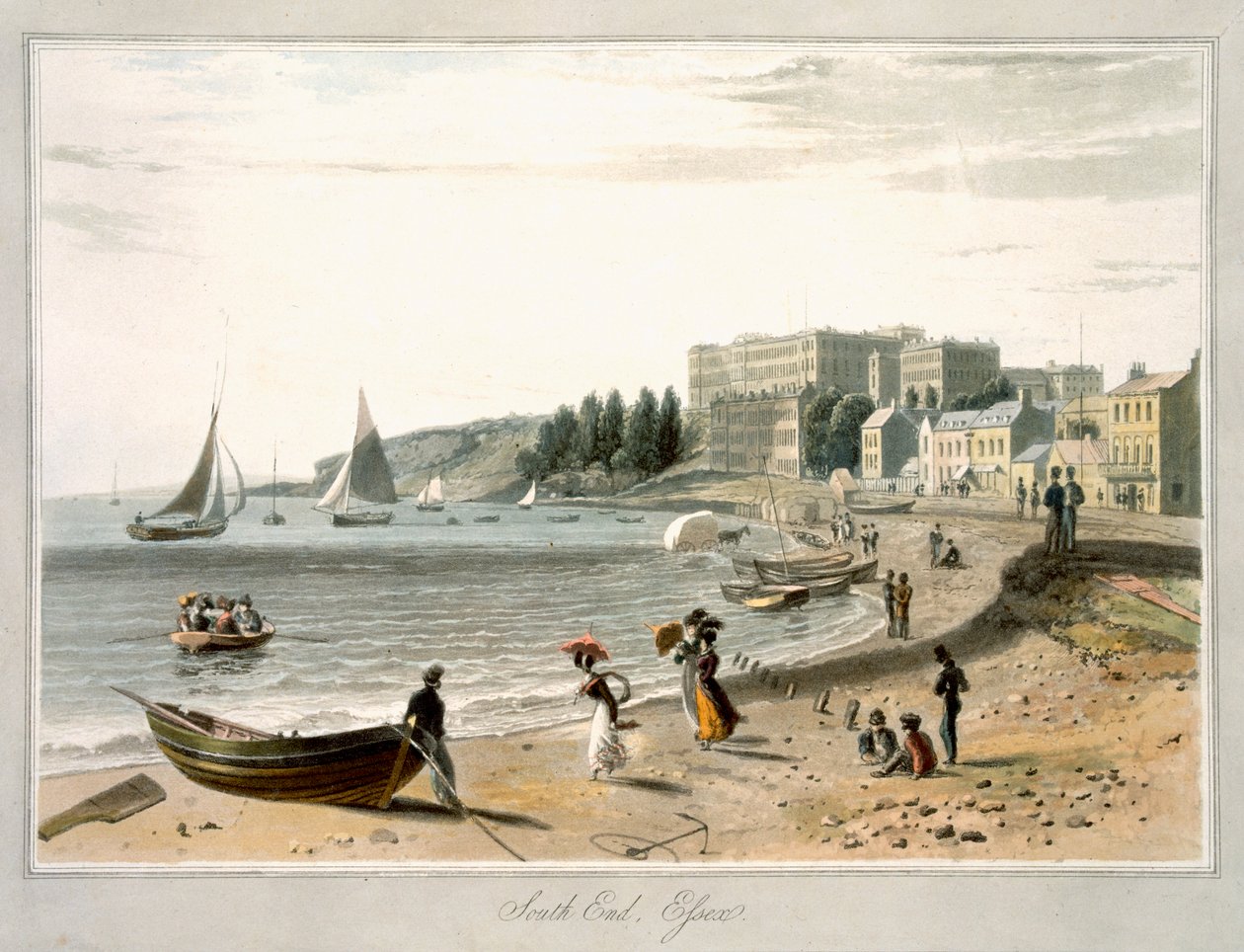 Southend, fra "A Voyage Around Great Britain Undertaken between the Years 1814 and 1825", udgivet i 1829 af William Daniell