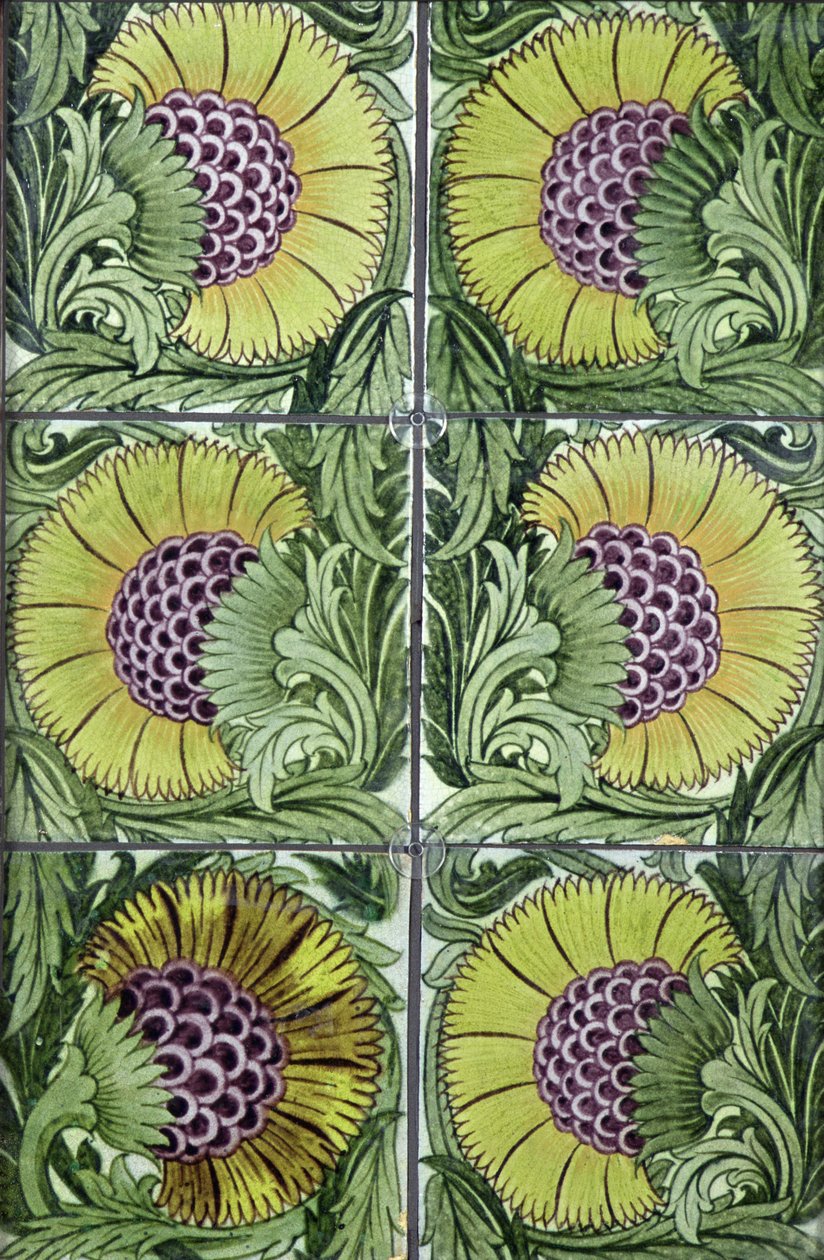 Panel af fliser, 1872-81 (keramik) af William de Morgan