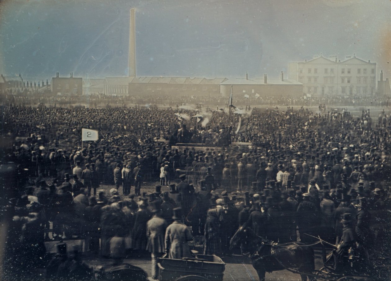 Visning af Great Chartist Meeting på Kennington Common af William Edward Kilburn
