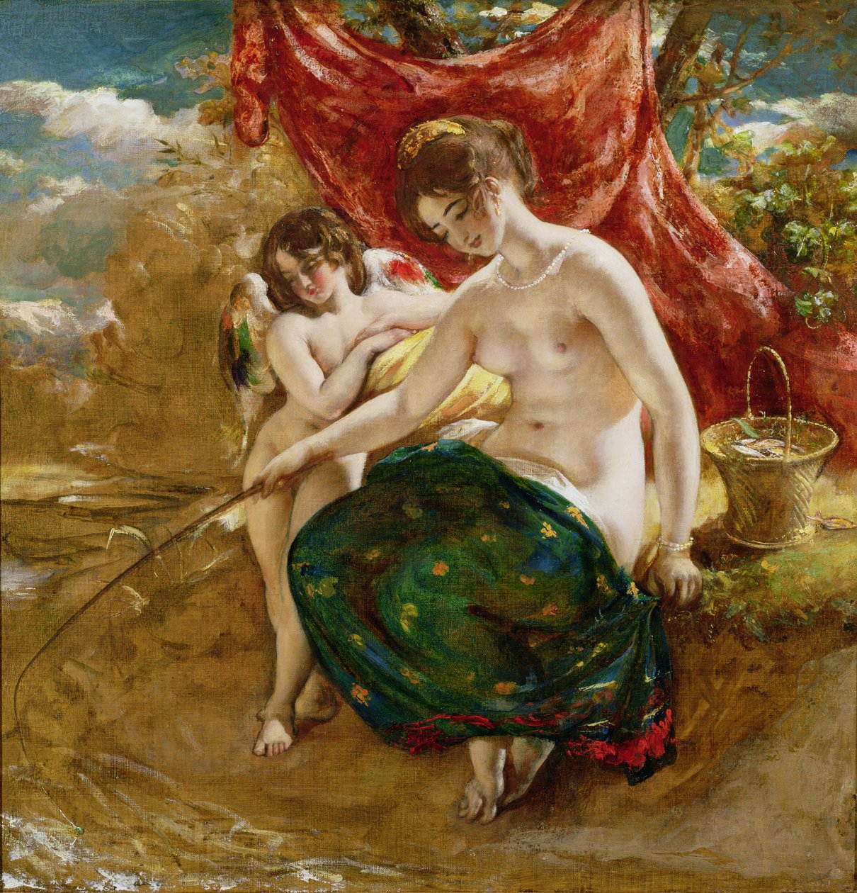 Kærlighedens lystfiskeri, 1831 af William Etty