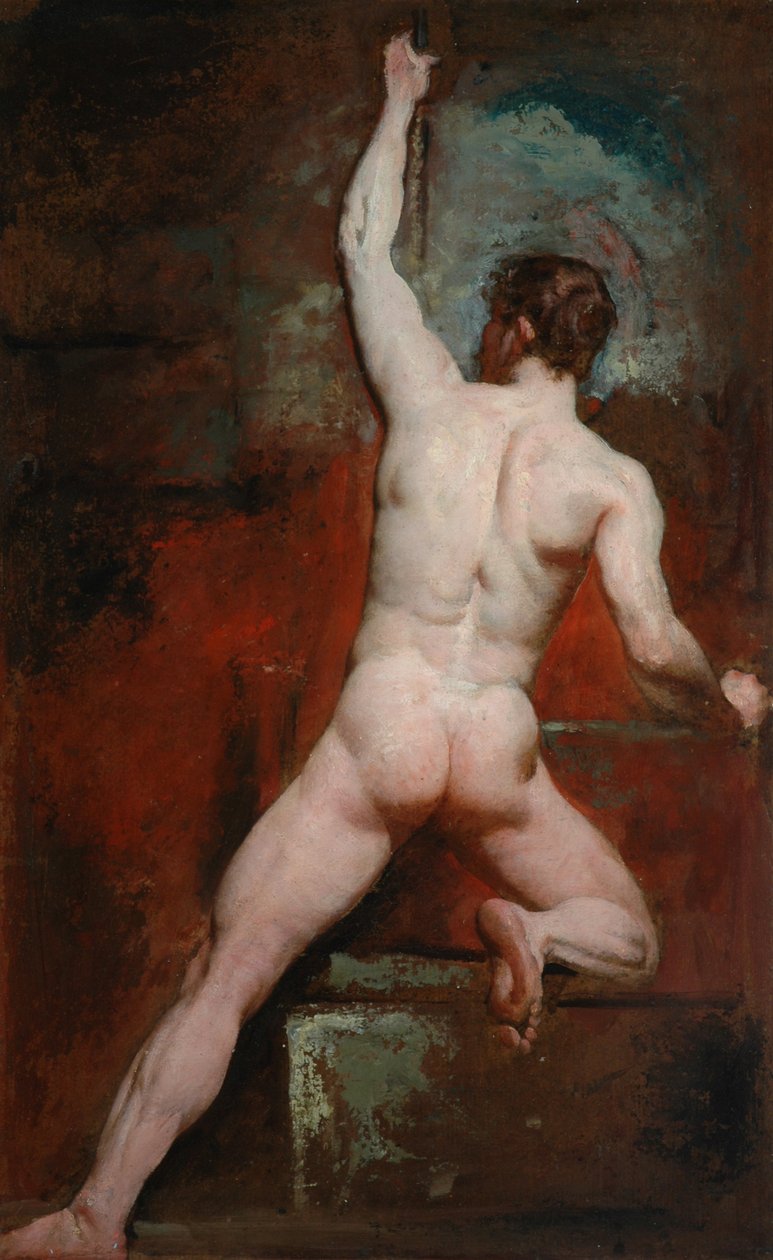 Studie af nøgen mand, ca.1807-49 af William Etty