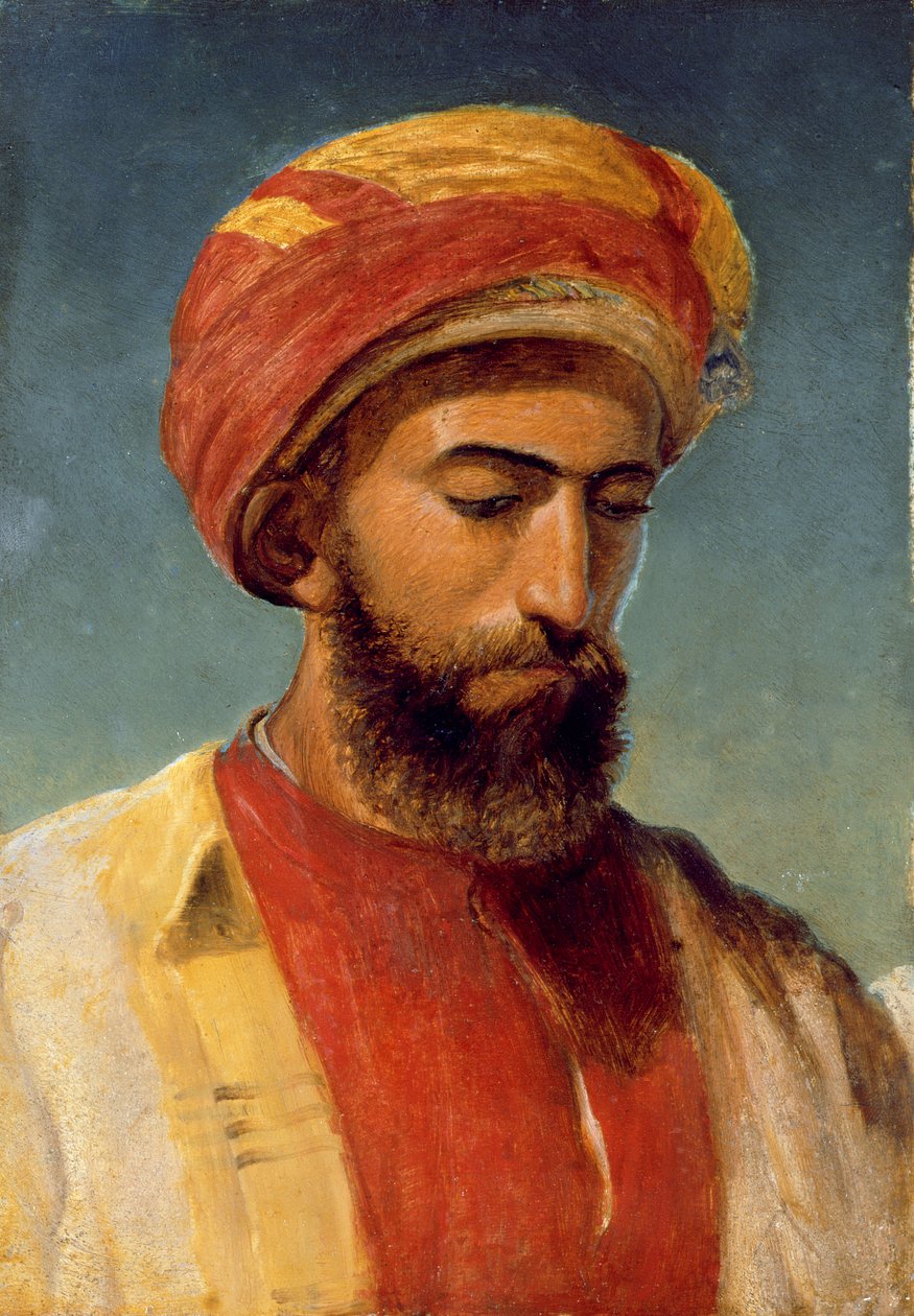 Portræt af en mand i en turban af William Gale