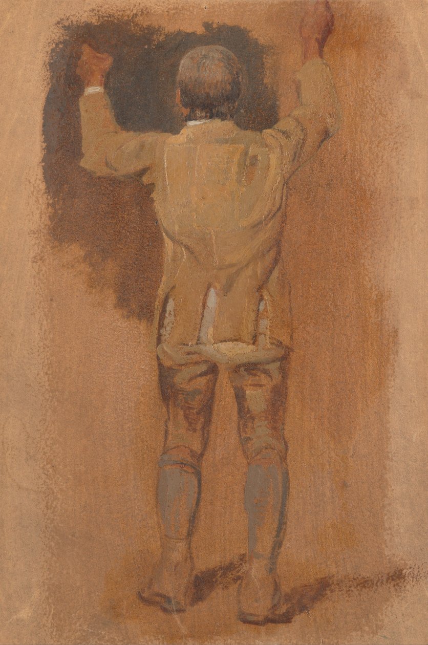 Studie af en brudgom, set bagfra af William Havell