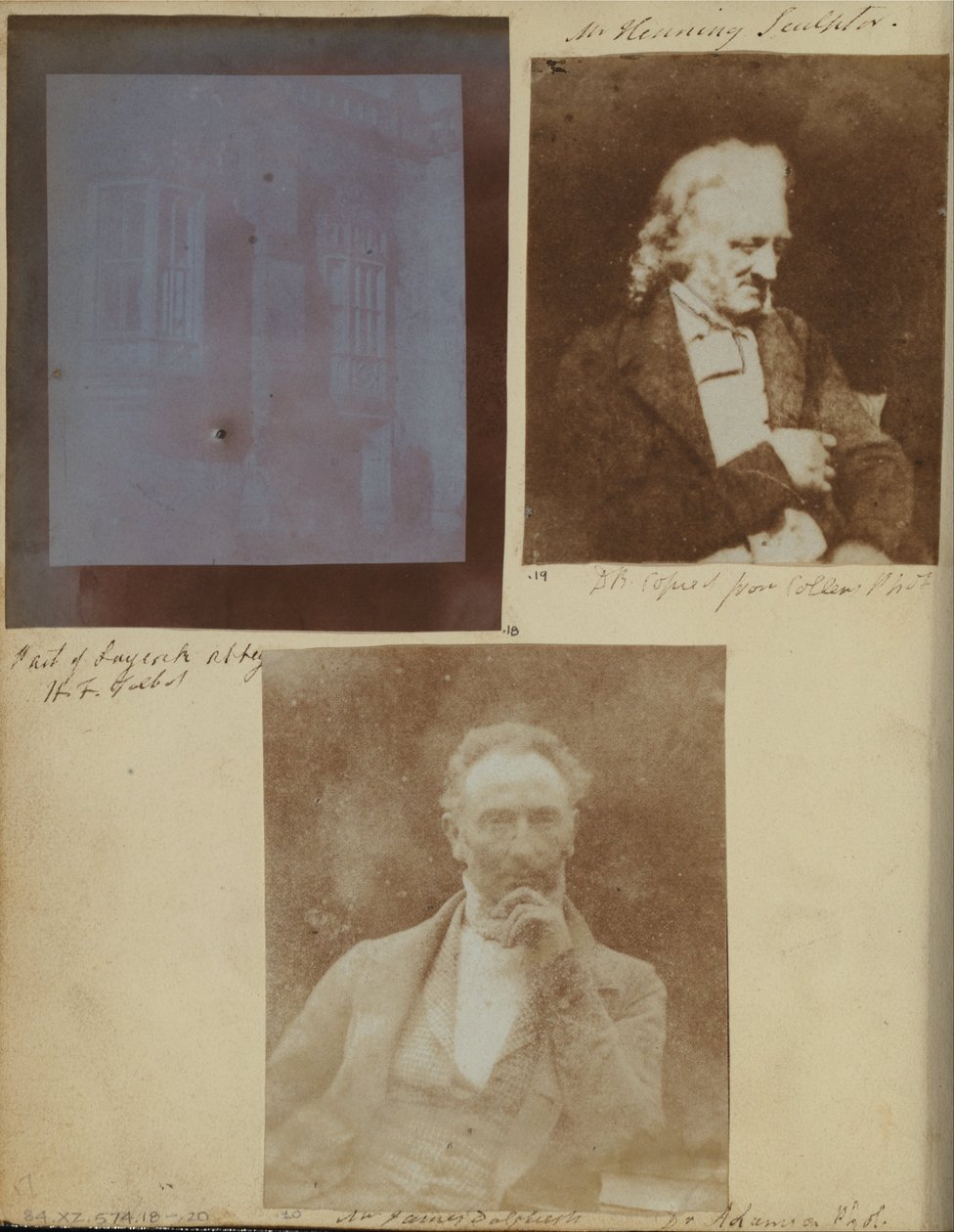 Sektion af sydfronten af Lacock Abbey. af William Henry Fox Talbot