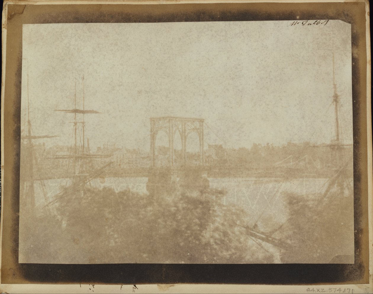 Hængebro, Rouen. af William Henry Fox Talbot