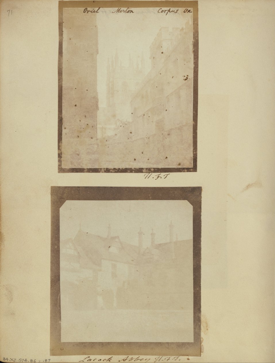 Gården i Lacock Abbey. af William Henry Fox Talbot