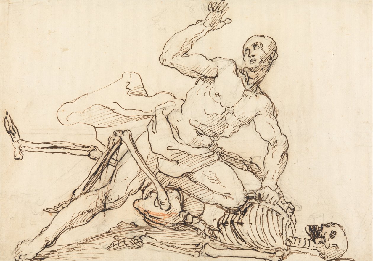 George Taylors Epitaph- George Taylor Breaking the Ribs of Death af William Hogarth
